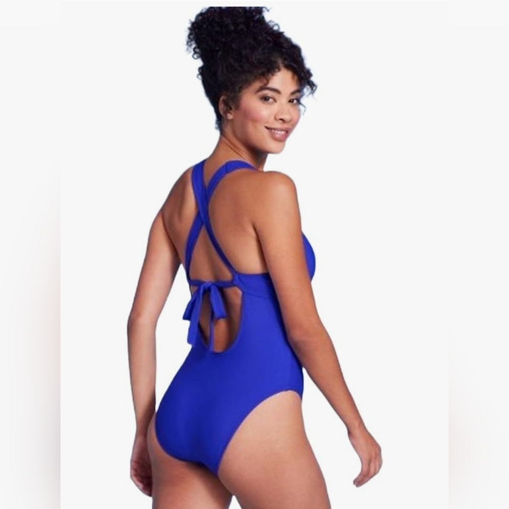 Shade & Shore Royal Blue One-Piece Swimsuit